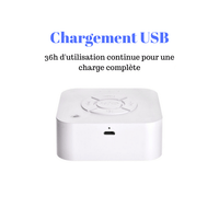 BEDDY-BYE Générateur de bruit blanc avec chargement USB offrant 36 heures d'autonomie après une charge complète