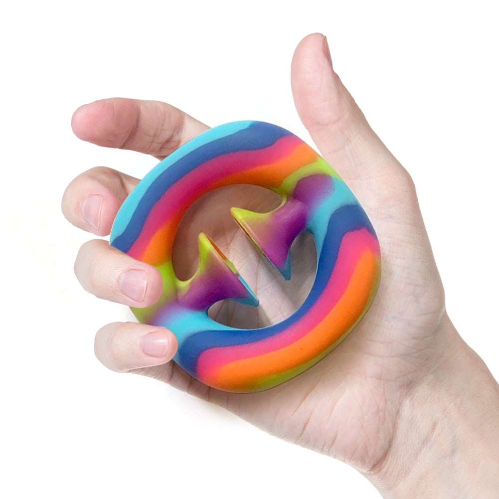 Mejora Concentración HAGNA 6 Anillos Sensoriales Antiestrés – Juguetes Giratorios De Silicona Para Dedos, Ayuda Para La Concentración Y La Calma – Para Niños Y Adultos