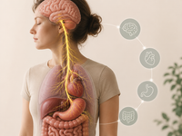 Schéma du nerf vague reliant le cerveau aux organes