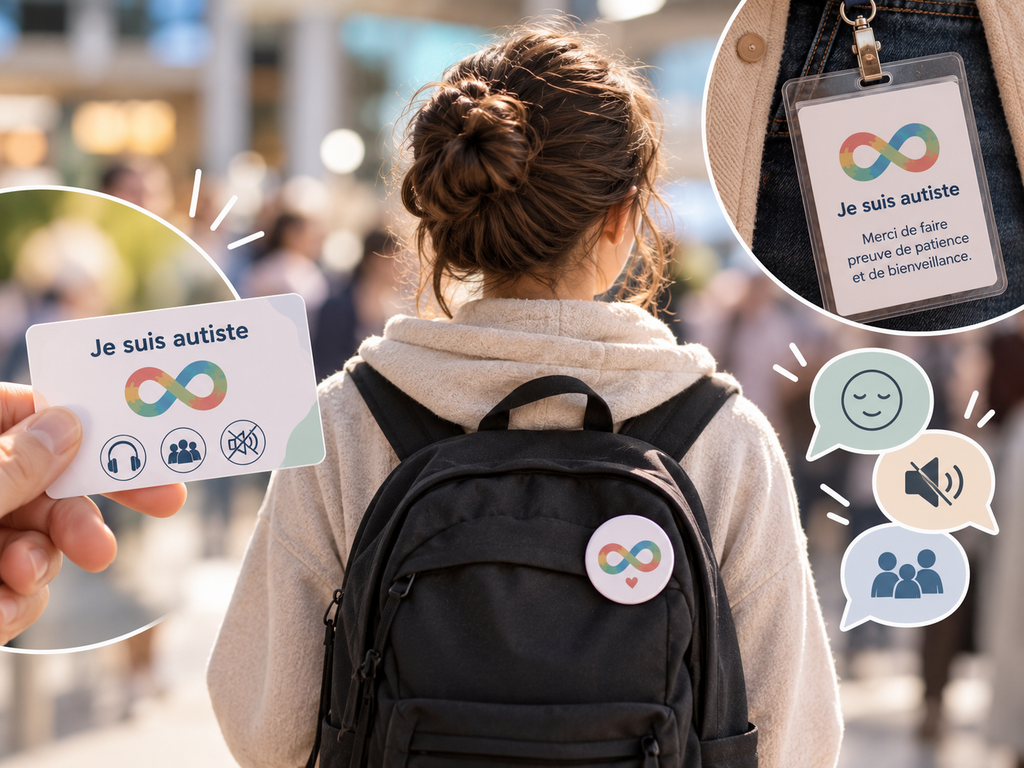 Se signaler autiste en public : badge, carte, mots — pour qui, pourquoi, comment ?