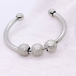 Bague Anti-Stress GD Signs EST. 2015 | Perles Mobiles, Ajustable | Or 18k/Argent, Étanche - Pour Anxiété