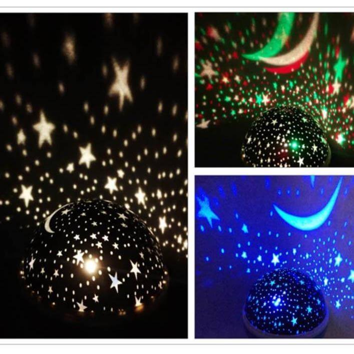 Projecteur ciel étoilé Starry sky diffusant étoiles et lune au plafond d'une chambre