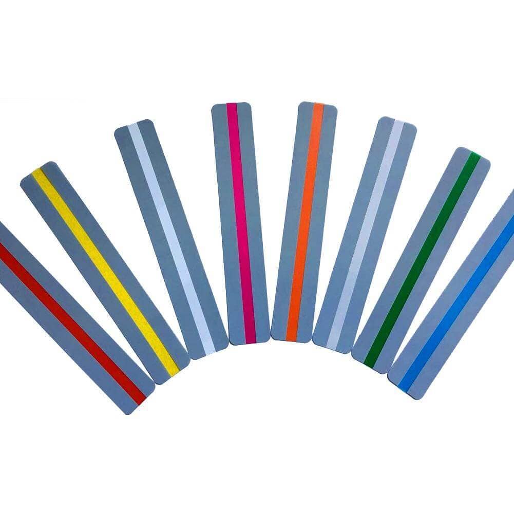 Lot de réglettes de lecture colorées et transparentes pour suivre une ligne à la fois