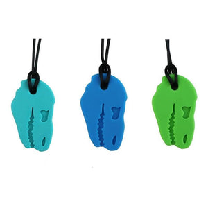 Collier à Mâcher Silicone Dinosaure Pour Enfant - Jouet Sensoriel Dentition, Anti-perte, Lavable, Non Toxique