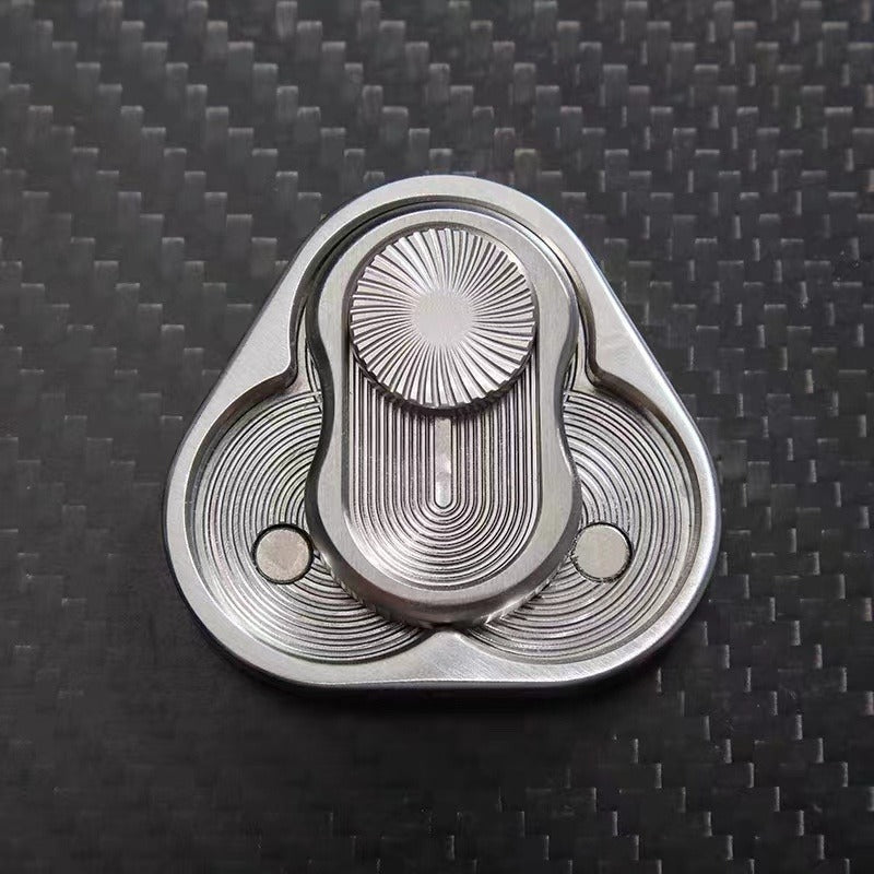 Curseur rotatif fidget en acier inoxydable pour adulte, manipulé entre les doigts