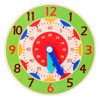Horloge D'apprentissage Pour Enfants - 25,4 Cm, Sans Tic-tac, Chiffres 1 à 60, Format 12h/24h
