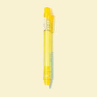 stylo à gomme jaune